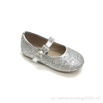 NUEVA Moda Niños Glitter Flat Socino zapatos de aderezo